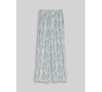 Denim Tom Tailor - Crinkle Wide Leg Hose mit Schlangenprint - Gr. - XL