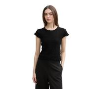 Tom Tailor Denim Slim Fit Blusenshirt aus Baumwoll-Mix in Black, Größe L