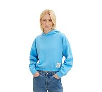 TOM TAILOR Denim Damen Cropped Hoodie Sweatshirt 18395 - Rainy Sky Blue XL