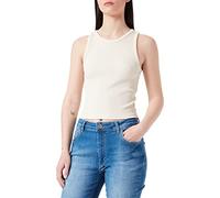 TOM TAILOR Denim Damen Cropped Tanktop 1031492, 10354 - Soft Beige Solid, XL
