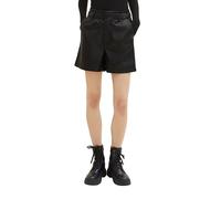TOM TAILOR Denim Damen Fake-Leder Paperbag Shorts