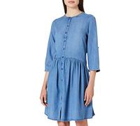 TOM TAILOR Denim Damen Geknöpftes Jeanskleid mit Raffungen 1024137, 10110 - Blue Denim, XL