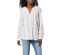 TOM TAILOR Denim Damen Gestreifte Tunika aus Bio-Baumwolle 1024140, 25908 - White Blue Vertical Stripe, L