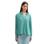 TOM TAILOR Denim Damen Hemdbluse aus Viskose, 34206 - Dark Pacific Teal, S