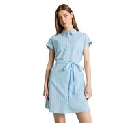 Denim Tom Tailor - Mini-Blusenkleid mit Streifenmuster blue white stripe - Gr. - M