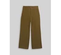 TOM TAILOR DENIM Damen High Waist Culotte Hose, grün, Uni, Gr. XL