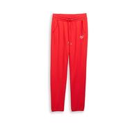 TOM TAILOR Denim Damen 1048880 Jogginghose Mit Glitzer-Stickerei, 12880 - Brilliant Red, XL EU