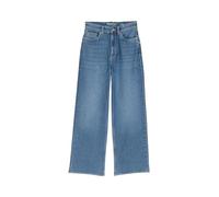 Weite Jeans TOM TAILOR DENIM "LINOU", Damen, Gr. S (36), Länge 32, blau (used mid stone blau denim), Denim/Jeans, Obermaterial: 43% Polyester, 33% Baumwolle, 22% Lyocell, 2% Elasthan, unifarben, modis