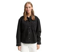 Denim Tom Tailor - Jeansjacke mit Strass black stone wash denim - Gr. - XL