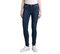 Denim Tom Tailor - * im Five-Pocket-Style mit Reißverschlussdetail an der zierenden Münztasche * mit Logo-Badge hinte ... - Farbe - Blau