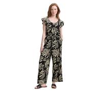 Denim Tom Tailor - Culotte Jumpsuit abstract black beige print - Gr. - XS