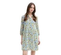 Tom Tailor Denim A-Linie Babydoll-Kleid aus Chiffon mit Viskose-Futter in Offwhite, Größe S