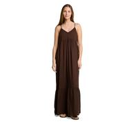 Denim Tom Tailor - Maxi-Kleid mit Volants cool dark brown - Gr. - XS