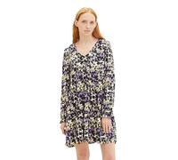 TOM TAILOR Denim Damen 1038152 Kleid mit Volant & V-Ausschnitt, 32418-lilac Green Flower Print, M