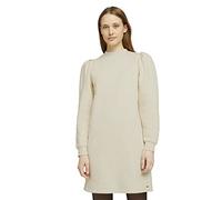 TOM TAILOR Denim Damen Kleider & Jumpsuits Puffärmeln Sweatkleid Soft Creme beige,S,22515,8448