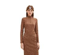 TOM TAILOR Denim Damen Langarmshirt mit Reißverschluss 1034248, 30850 - Space Dye Melange, M