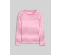 TOM TAILOR DENIM Damen Langarmshirt mit Streifenmuster, rosa, Gestreift, Gr. XS