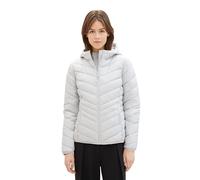 TOM TAILOR Denim Damen Lightweight Steppjacke mit Kapuze 11074 - Silver Grey S