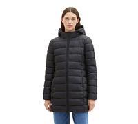 TOM TAILOR Denim Damen Lightweight Steppmantel mit Kapuze,14482 - deep Black, M