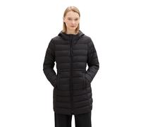 TOM TAILOR Denim Damen Lightweight Steppmantel mit Kapuze,14482 - deep Black, XS