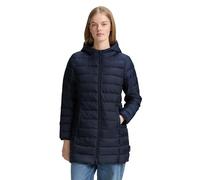 Tom Tailor Denim Regular Fit Steppmantel mit Kapuze in Dunkelblau, Größe XS