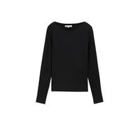 Tom Tailor Denim Damen Longsleeve mit Crinkle-Struktur,14482 - deep Black, M