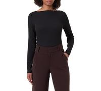 TOM TAILOR Denim Damen Longsleeve mit Crinkle-Struktur,14482 - deep Black, XL