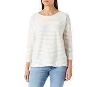 TOM TAILOR Denim Damen Longsleeve mit Streifen & Schleife 1023366, 29134 - Beige Structured Stripe, S