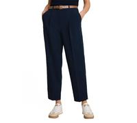 Bundfaltenhose TOM TAILOR "Barrel Leg", Damen, Gr. 34, Länge 28, blau (sky captain blau), Web, Obermaterial: 73% Polyester, 20% Viskose, 7% Elasthan. Futter: 100% Polyester, unifarben, bequem lang, Ho