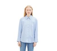 Denim Tom Tailor - Gestreiftes Loose Fit Hemd blue white strripe - Gr. - XL