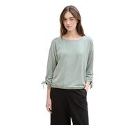 Denim Tom Tailor - Langarmshirt mit Streifenmuster green white small stripe - Gr. - L