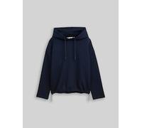 TOM TAILOR DENIM Damen Loose Fit Scuba Hoodie Sweatshirt, blau, Uni, Gr. XS
