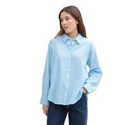 TOM TAILOR Denim Damen Loose Fit Seersucker Hemdbluse mit Streifenmuster