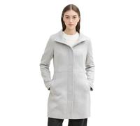 TOM TAILOR Denim Damen Mantel mit Stehkragen,10367 - Light Silver Grey Mélange, XL