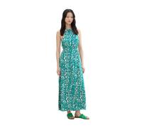 TOM TAILOR Denim Damen Maxi-Kleid mit Neckholder, abstract green dot print, S