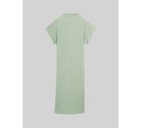 TOM TAILOR DENIM Damen Midi-Kleid mit Stehkragen, grün, Uni, Gr. XS