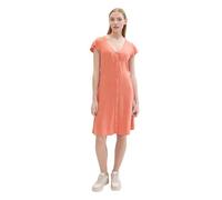 TOM TAILOR Denim Damen Mini Kleid mit Knopfleiste, burnt terracotta, XS