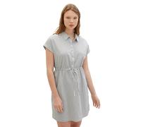 Tom Tailor Denim Damen Mini Kleid mit Streifen, 35237 - Navy White Stripe, XL