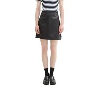 TOM TAILOR Denim Damen Mini-Rock aus Fake-Leder,14482 - deep Black, XXL