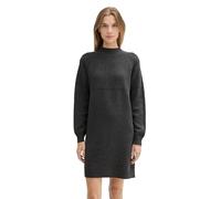 Tom Tailor Denim Damen Mini Strickkleid mit Stehkragen, 10522 - Shale Grey Melange, XL