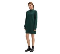 Tom Tailor Denim Damen Mini Strickkleid mit Stehkragen, 10592 - Midnight Forest Green Mélange, XL