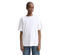 Denim Tom Tailor - Oversize T-Shirt mit Print white - Gr. - M