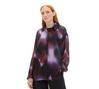 TOM TAILOR Denim Damen Oversized Fit Cozy Hemdbluse in Melange-Optik