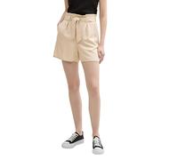 TOM TAILOR Denim Damen Paperbag Relaxed Fit Shorts mit Bindegürtel