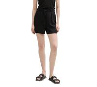 TOM TAILOR Denim Damen Paperbag Relaxed Fit Shorts mit Bindegürtel