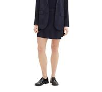 Tom Tailor Denim Damen Pinstripe Mini-Rock in Wickel-Optik, 34667 - Navy Blue Pinstripe, XXL