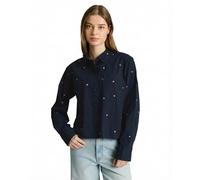 TOM TAILOR Denim Damen Poplinhemd mit Stickerei