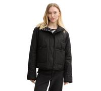 TOM TAILOR Denim Damen Puffer-Jacke mit verschließbarem Stehkragen