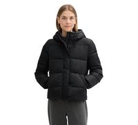 Tom Tailor Denim Damen Puffer Winterjacke mit Kapuze, 14482 - Deep Black, XXL
