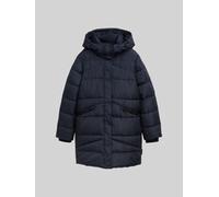 TOM TAILOR DENIM Damen Puffermantel mit abnehmbarer Kapuze, blau, Uni, Gr. XS